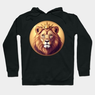 Regal Lion with Crown no.7 Hoodie